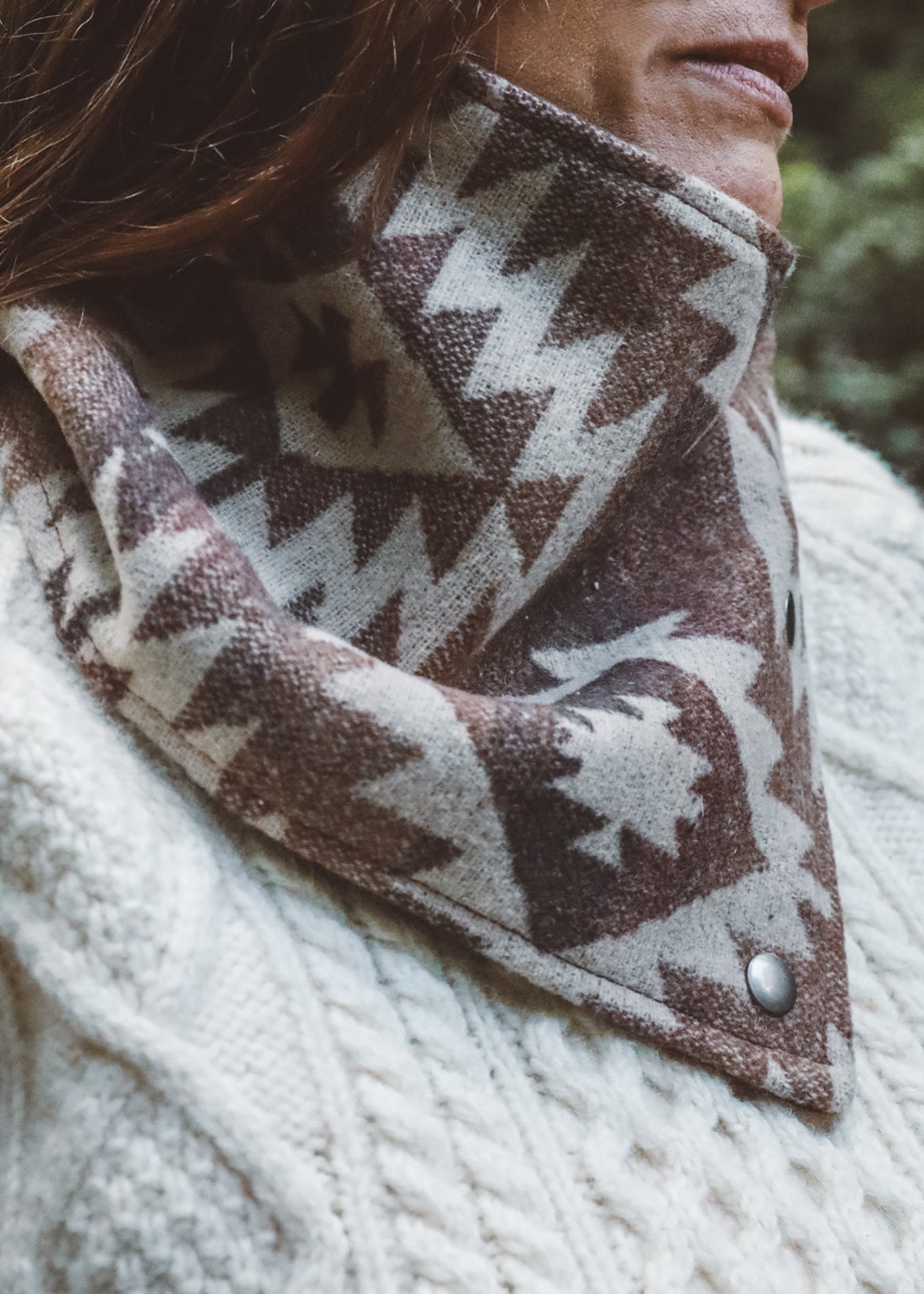 Wayfarer Cowl Neck Snap Scarf - Manzanita