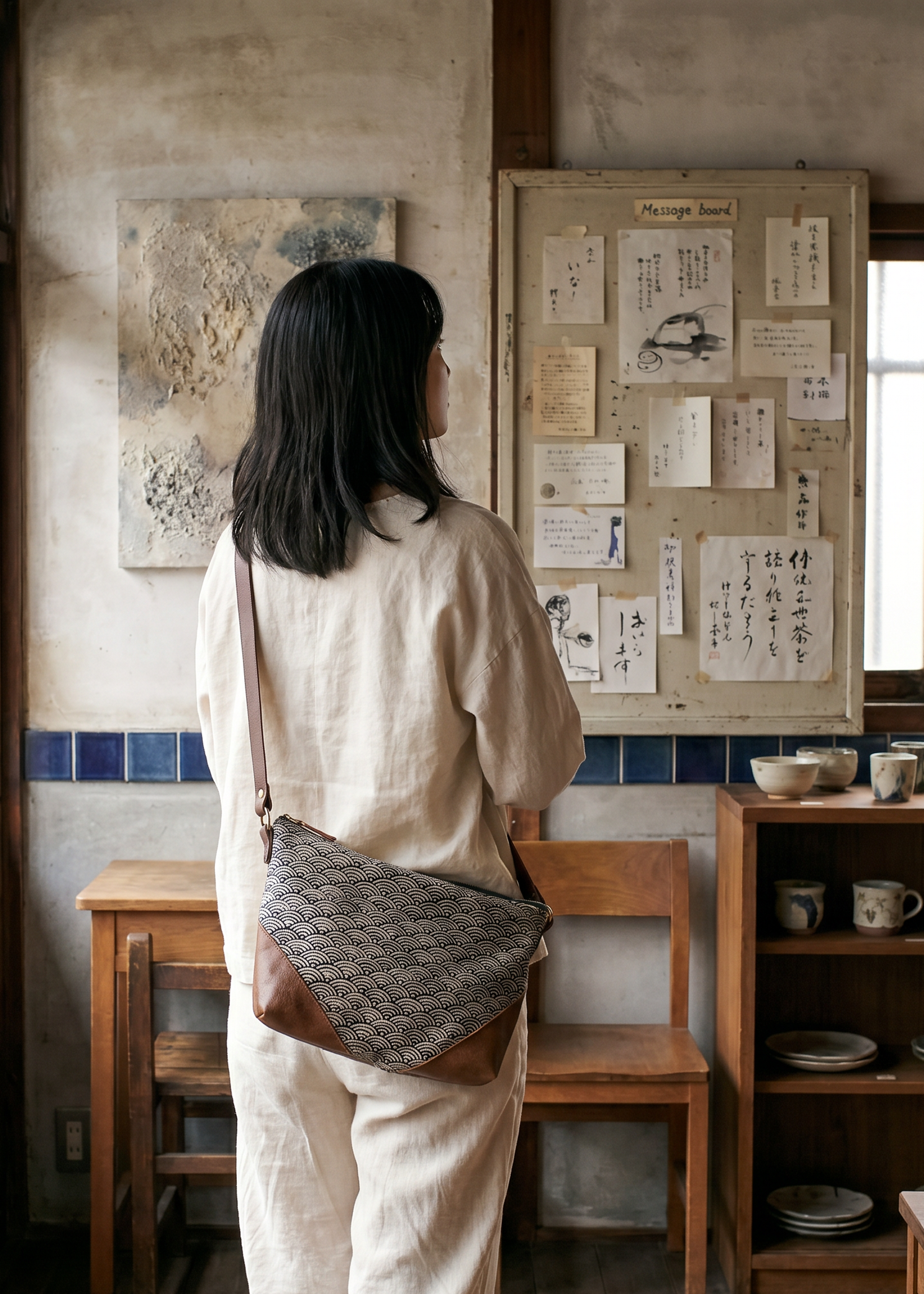 Willow Crossbody - Japanese Waves