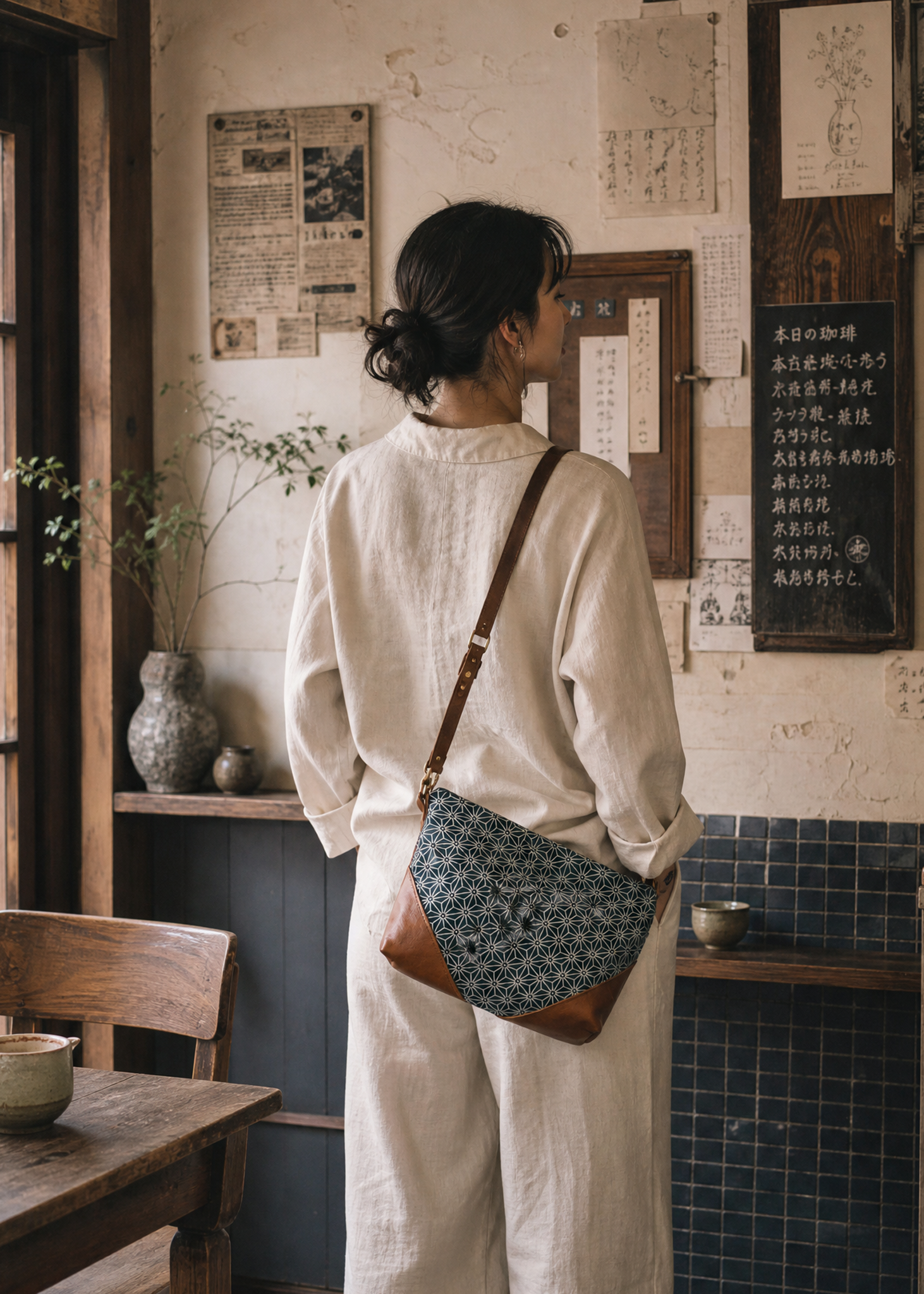 Willow Crossbody - Japanese Geometric