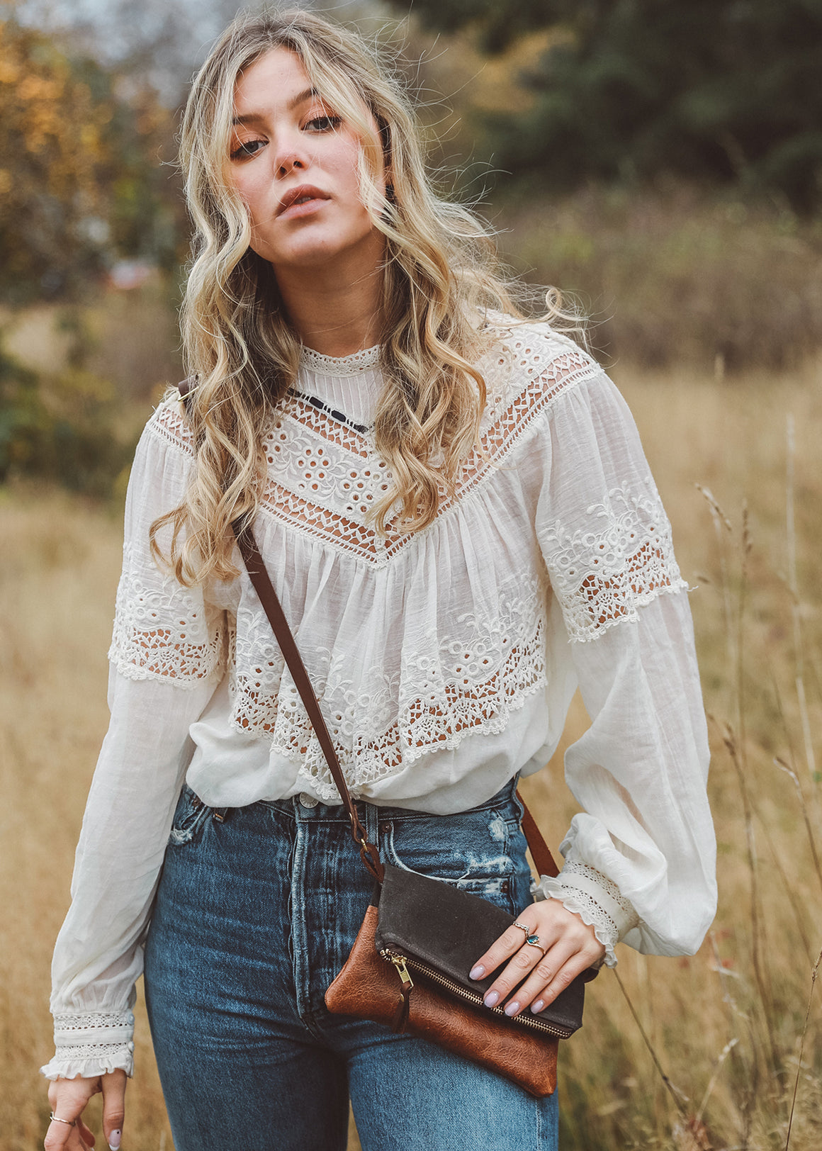 Waxed Canvas Crossbody - Oak Brown