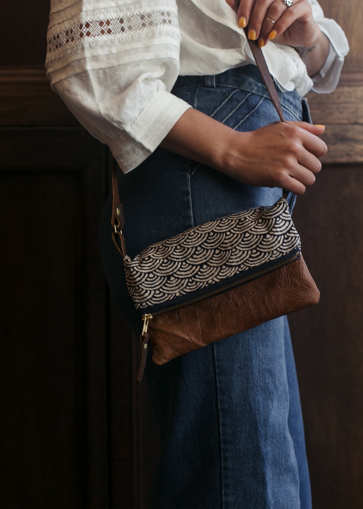 Belinda Mini Crossbody Yukata Waves GraceDesign